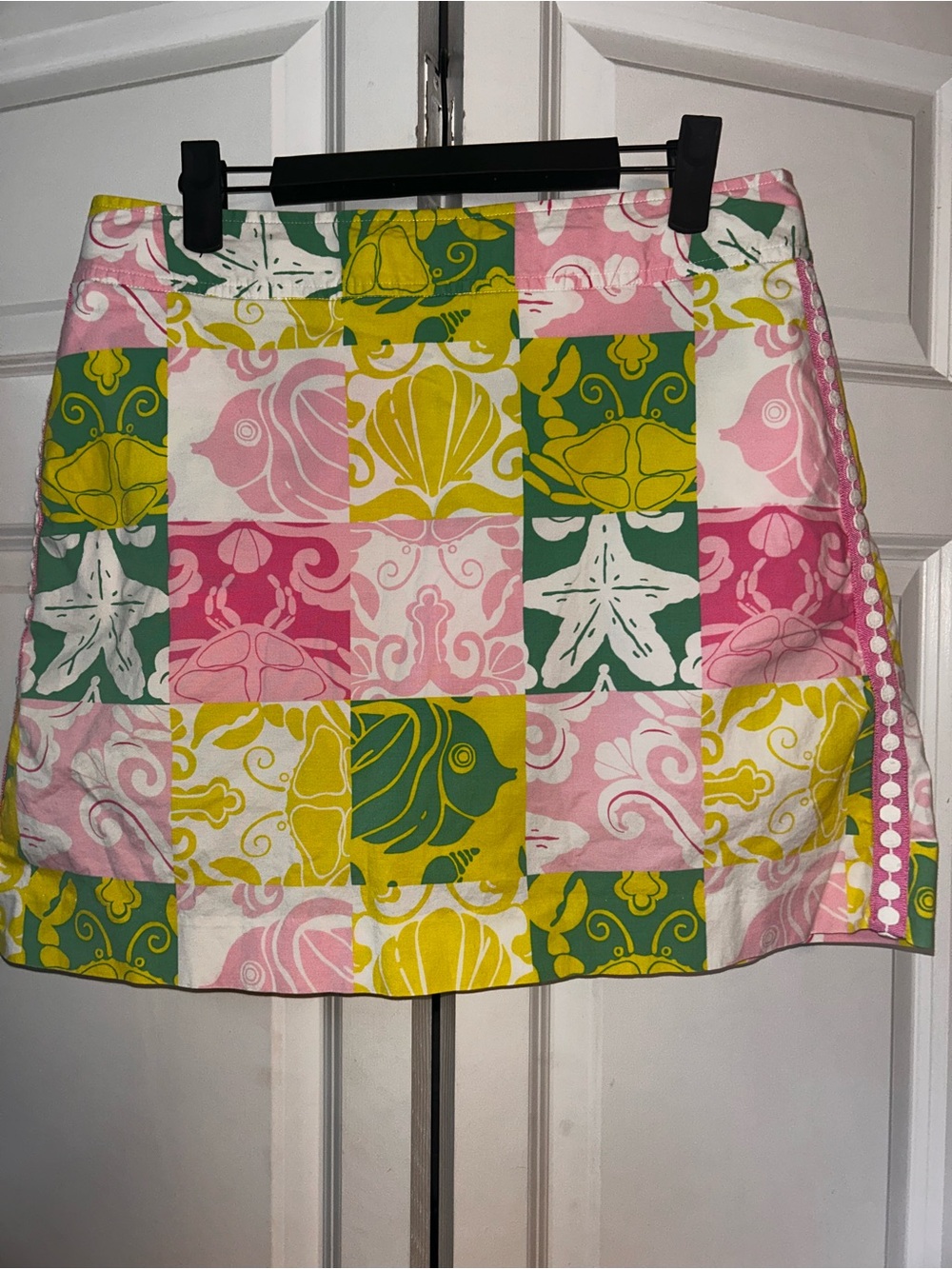 Lilly Pulitzer Vintage Pink, Yellow & Green Patchwork Skort